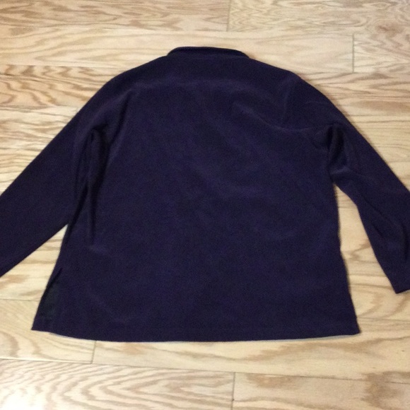 XL Erika & Co deep purple brushed button down top - Picture 4 of 14